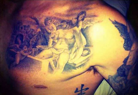 Tattoos Jesus on David Beckham     Beck   S   Mit Zweitem Jesus Tattoo   Www Jesus Ch