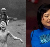 Kim Phuc erlitt beim Napalm-Angriff schwere Verbrennungen, berlebte aber wie durch ein Wunder.