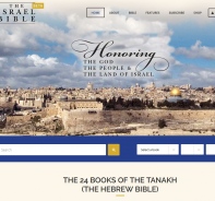 Screenshot der Homepage theisraelbible.com