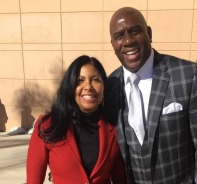 Earvin Magic Johnson und seine Frau Cookie