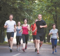 Gruppe beim Jogging