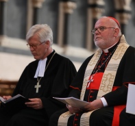 Heinrich Bedford Strohm, Ratsvorsitzende der Evangelischen Kirche in Deutschland (links) und Kardinal Reinhard Marx