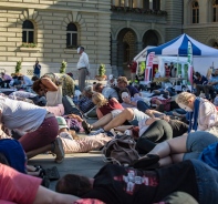 verfolgung.jetzt-Kundgebung 2018 auf dem Berner Bundesplatz 