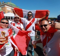 Peruanische Fans an der WM in Russland