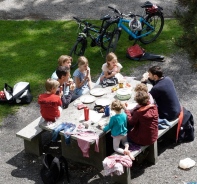 Picknick an einem freien Sonntag