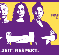 Poster zum schweizweiten Frauenstreiktag 