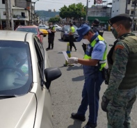 Strassenkontrolle in der Stadt Guayaquil 