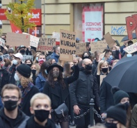 Ein Protest in Warschau gegen das Abtreibungsgesetz