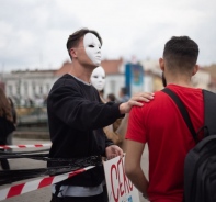 Christen in der Ukraine teilten das Evangelium durch knstlerische Aktivitten.