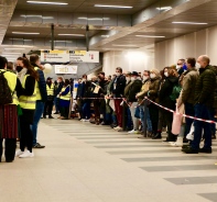 Ukrainische Flchtlinge kommen in Berlin an. 