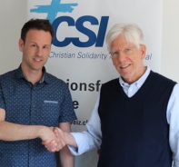 Simon Brechbhl (links) wird anstelle von John Eibner (rechts) der neue Geschftsfhrer von CSI-Schweiz