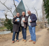 Claude Greder (links), Guido Berger (mittig, von der Gemeinde Die offene Tr) und Jrme Hell (rechts)